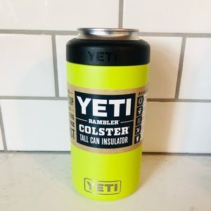 Yeti Rambler 16 oz Colster Tall Can Insulator in Chartreuse (rare and retired)